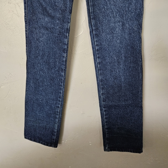 Roughrider Vintage Women's 0 High Rise Dark Blue Jeans Western Denim Concho 90s - Picture 4 of 8